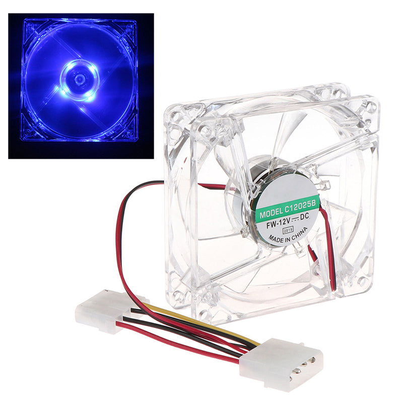 80mm Crystal Clear Cooling Fan 4Pin Computer Fan with Color Lighting for 4Pin CPU Water-Cooling Radiator Low Noise Fan 80mm Crystal Clear Cooling Fan 4Pin Computer Fan with Color Lighting for 4Pin CPU Water-Cooling Radiator Low Noise Fan